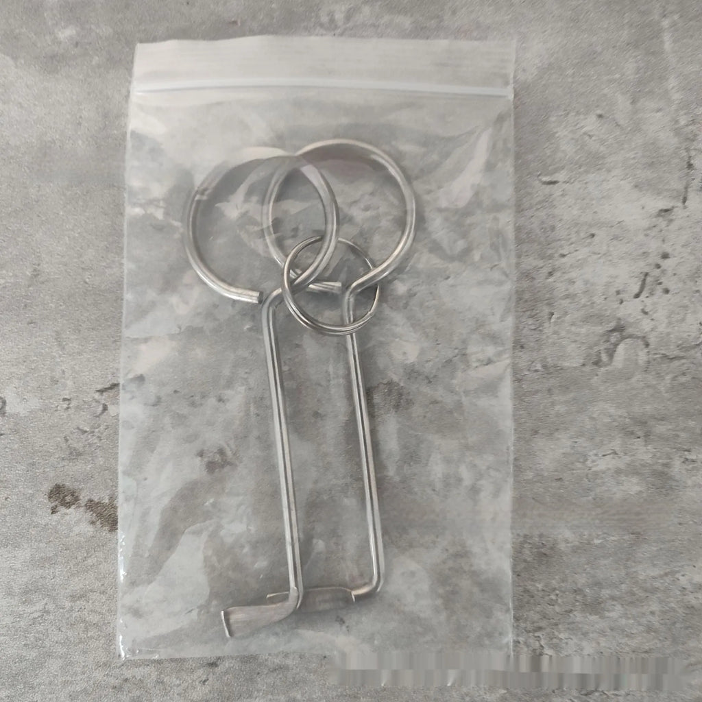 Two alloy wrench tools from a portable 2-piece set for family and universal DIY use