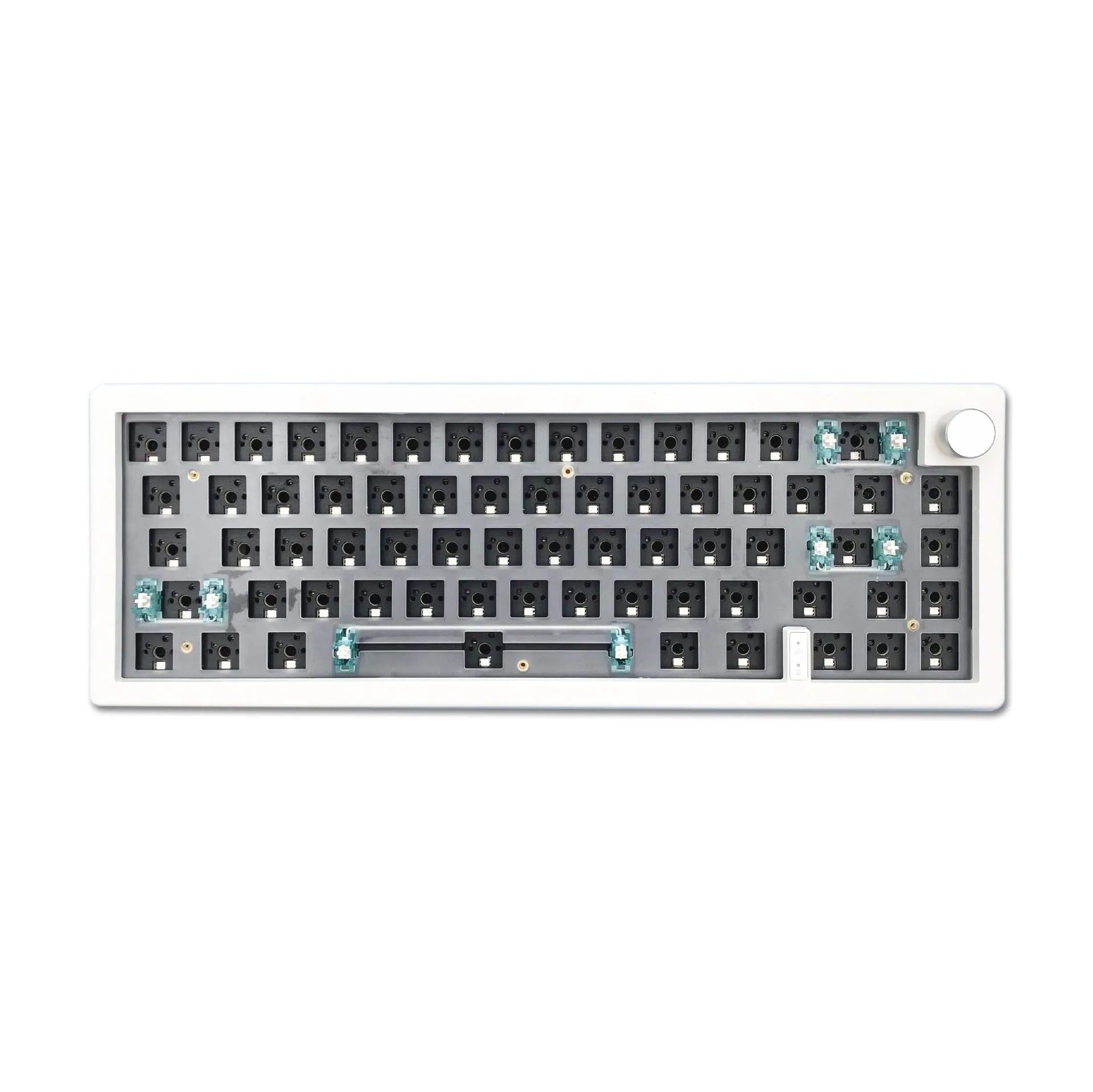 DIY mechanical keyboard kit with hot-swap PCB and RGB lighting in seven colour options.