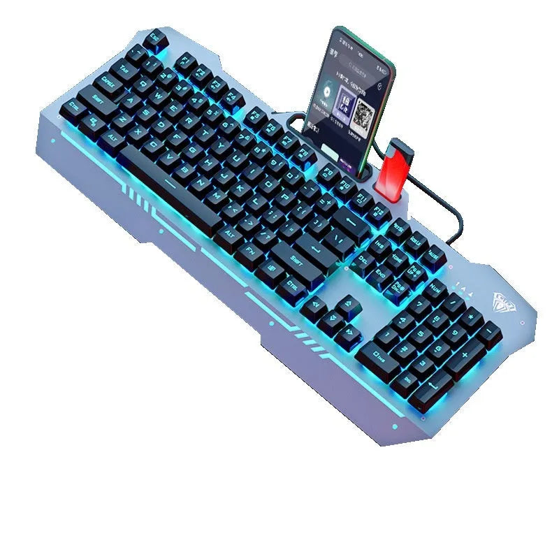 F3010 mechanical keyboard and S50 mouse bundle with LED lighting in black or white colour options