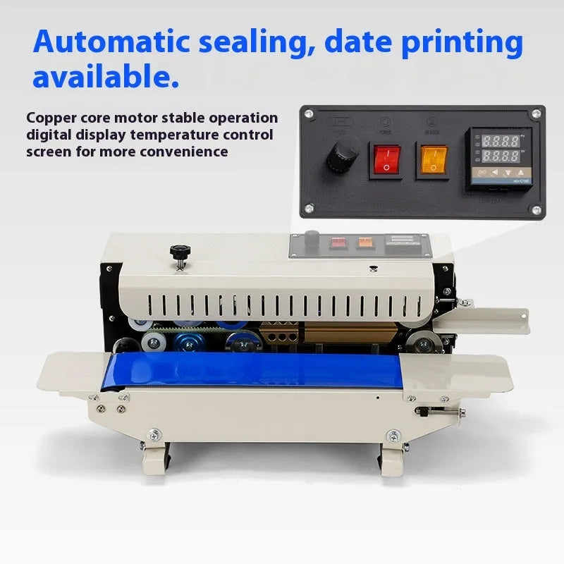Portable mini sealing machine with date printing function for plastic bags