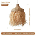 Southeast Asian style restaurant pendant light with 50cm diameter woven from wild vetch and willow
