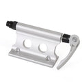 Silver metal quick release fixing clip for bicycle front fork accessory mounting