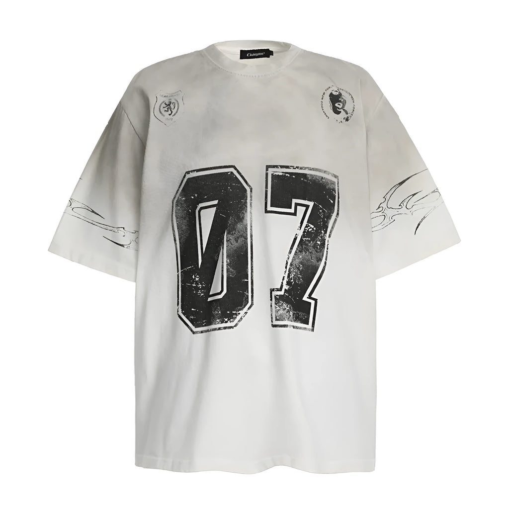 Men's black pure cotton short-sleeved T-shirt with a printed graphic on the front.