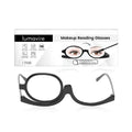 Makeup presbyopia glasses tool set with clear acrylic lenses and polycarbonate frame.