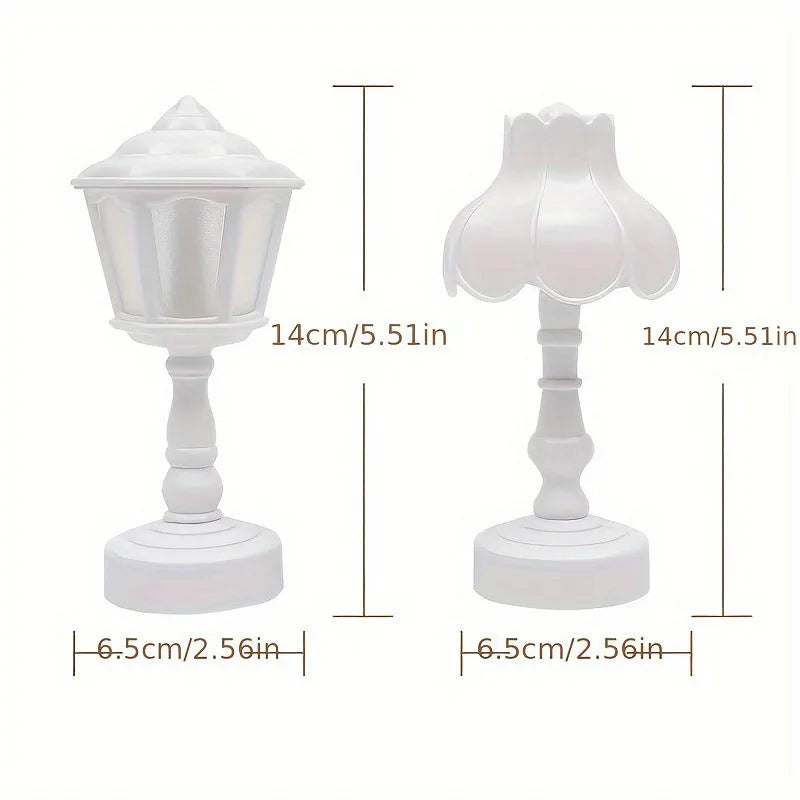 Retro pagoda shaped night lamp with geometric stereo design in modern simplicity style