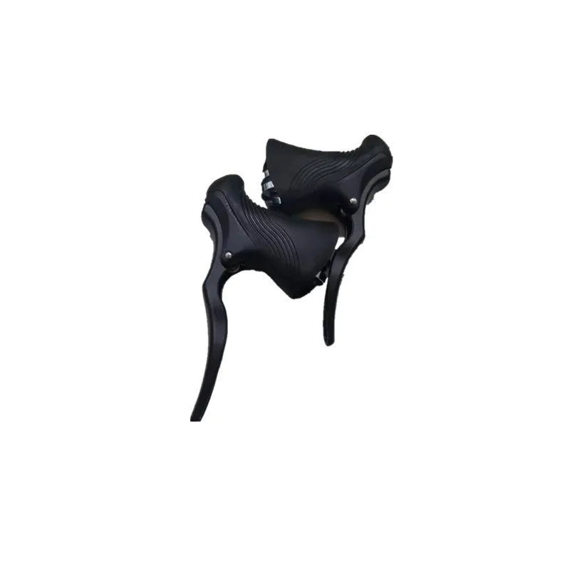 Aluminium alloy road bicycle brake handles in black or black silver finish