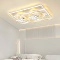 Modern thin suction ceiling fan with light, 1100mm diameter, plastic blades and acrylic lampshade