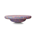 Plastic surf balance board for children in mixed colour wood and black wood designs.