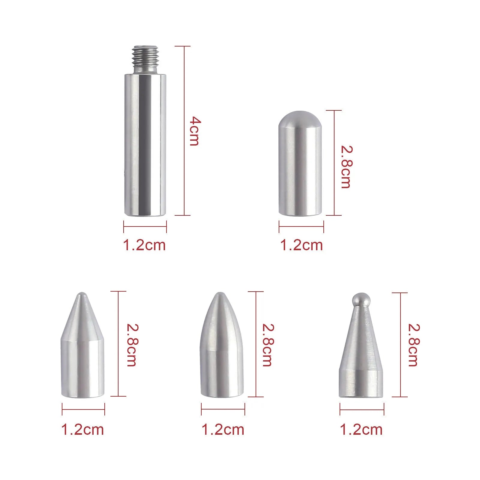 Three alloy steel car dent repair crowbars of different sizes on a workshop surface
