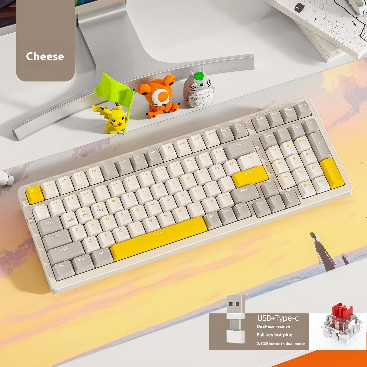 Free Wolf K96 Bluetooth dual-mode mechanical keyboard in choice of four colours with compact design
