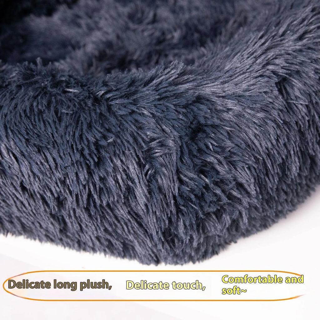 Winter thicken thermal vehicle pet mat in cloth fabric showing dark grey and beige colour options