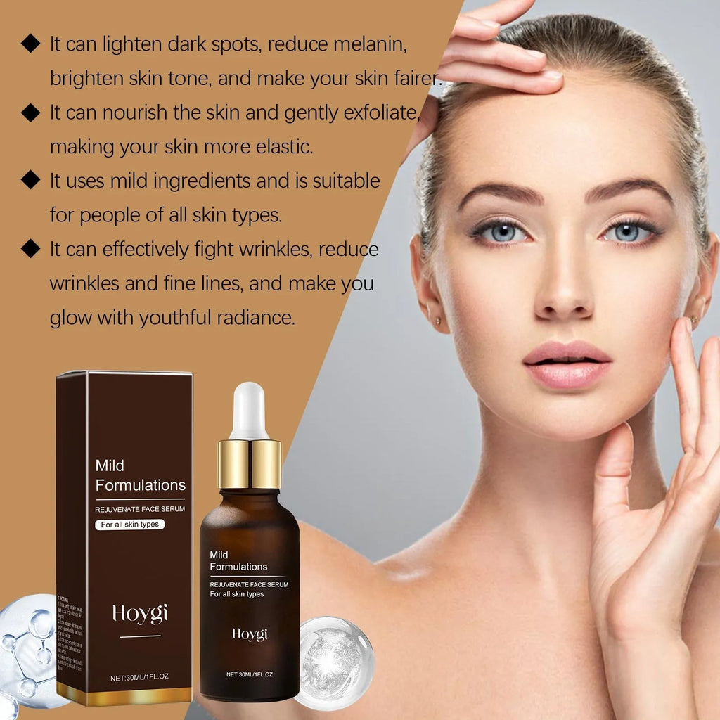 30ml facial skincare essence bottle with hyaluronic acid and arbutin, 2.8cm compact size