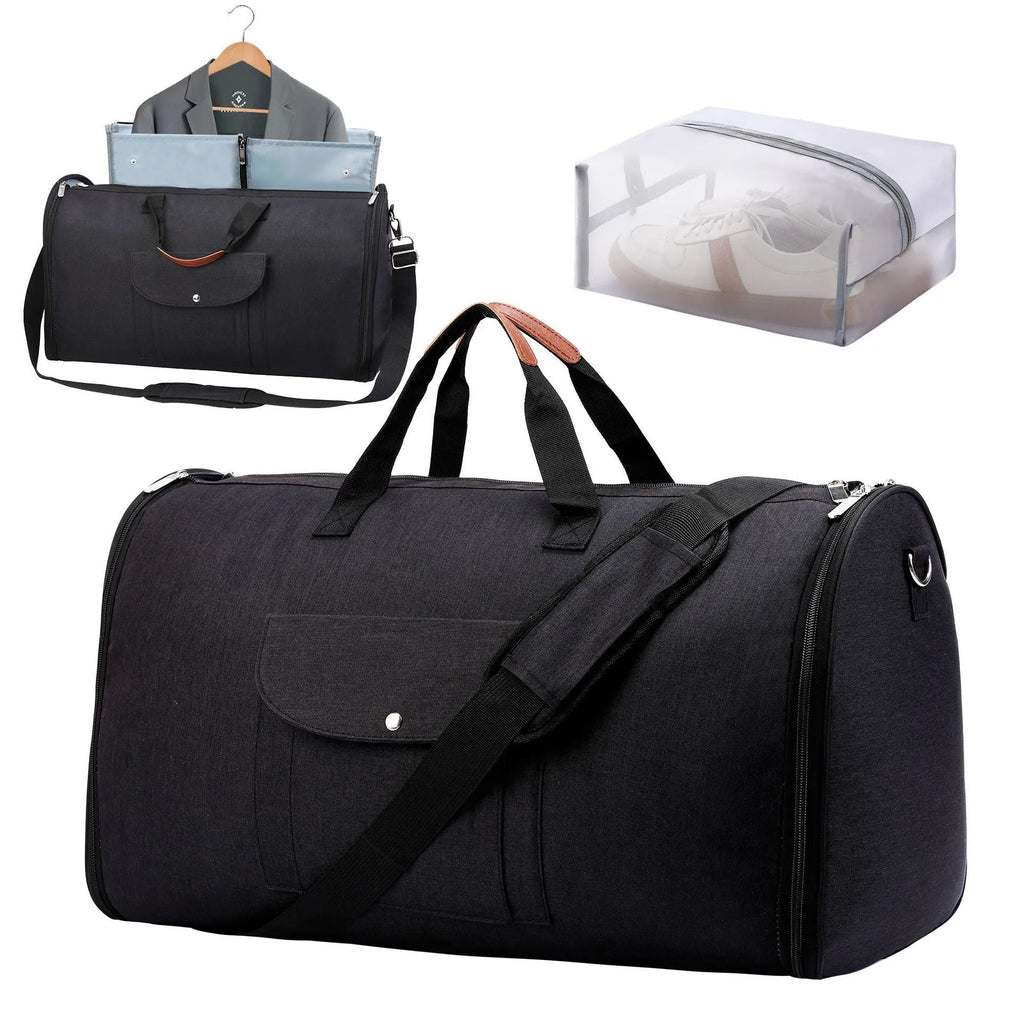 Folding multifunctional luggage bag in Oxford cloth with 36-55L capacity for travel and workouts