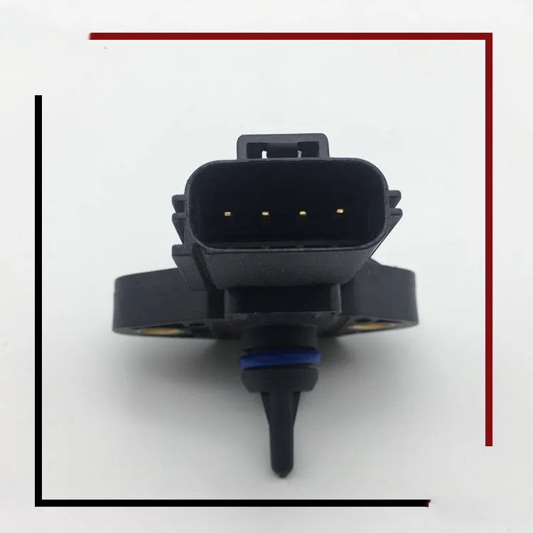 Black intake pressure sensor for Ford and Lincoln vehicles showing electrical connector