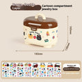 Cartoon style plastic desktop storage organiser with 2L capacity and grid compartments