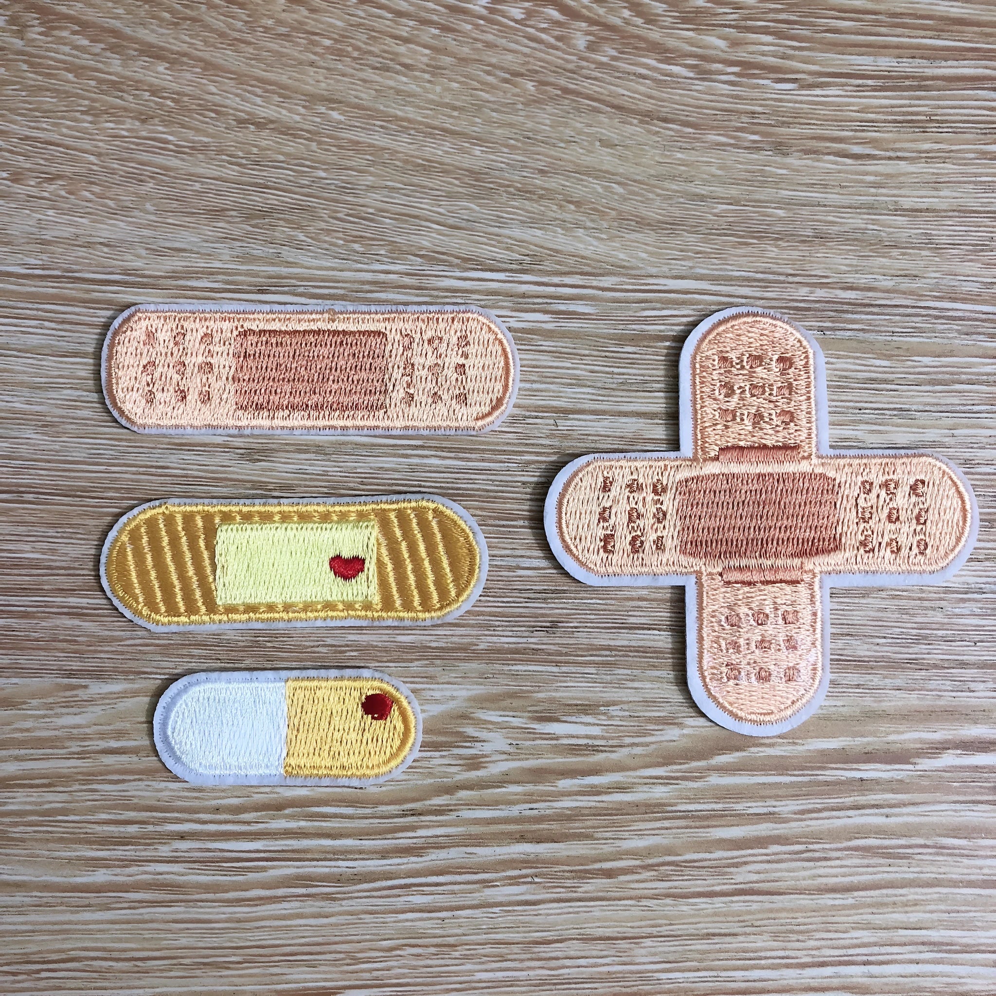 Ten computer embroidered cloth patch badges for DIY clothing decoration and customisation