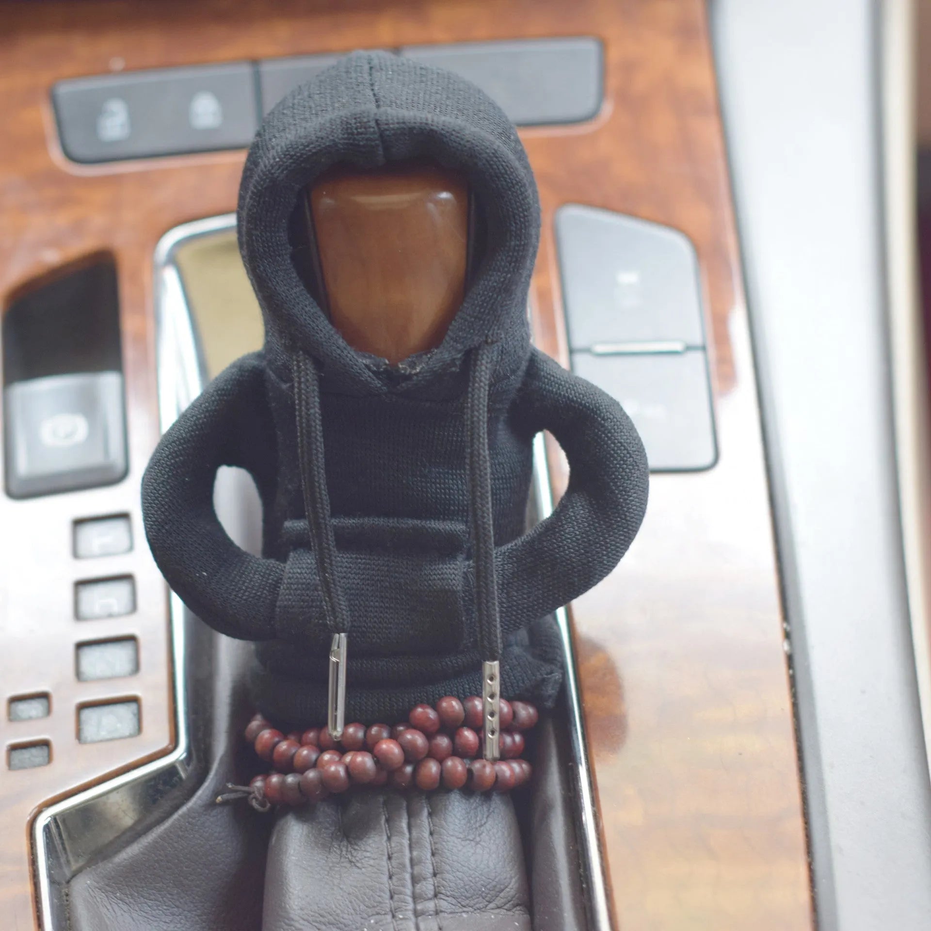 Dutch velvet car gear handle sleeve in multiple colour options on a car gear stick