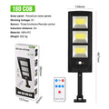 Plastic solar street light with remote control for outdoor wall mounting