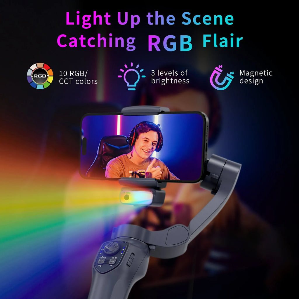 RK series foldable handheld camera stabilizer head in gun metal colour