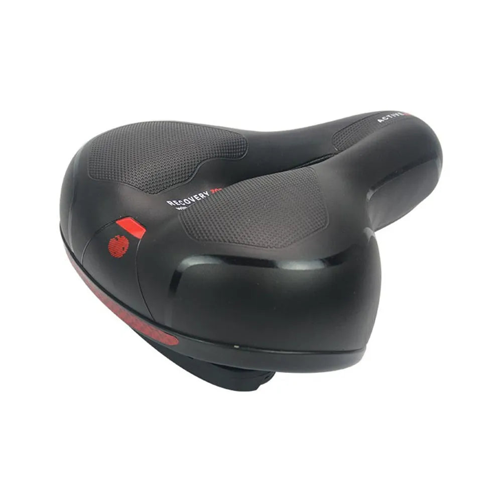 Bicycle saddle cushion with silicone padding, waterproof cover, and installation wrench accessories