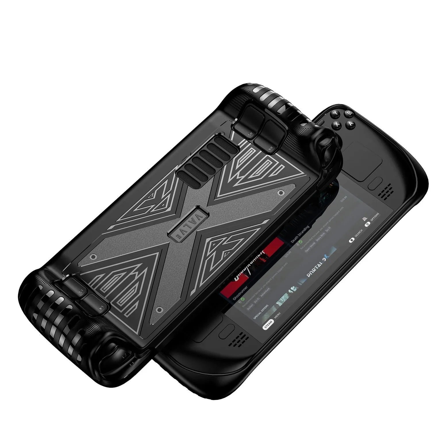 Silicone protective cover for handheld game console in black, blue or red colours