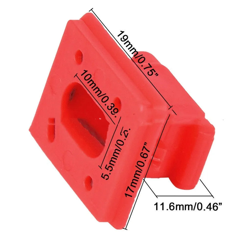 Pack of 10 black plastic snap buckle clips for BMW walnut interior door trim panel repair.