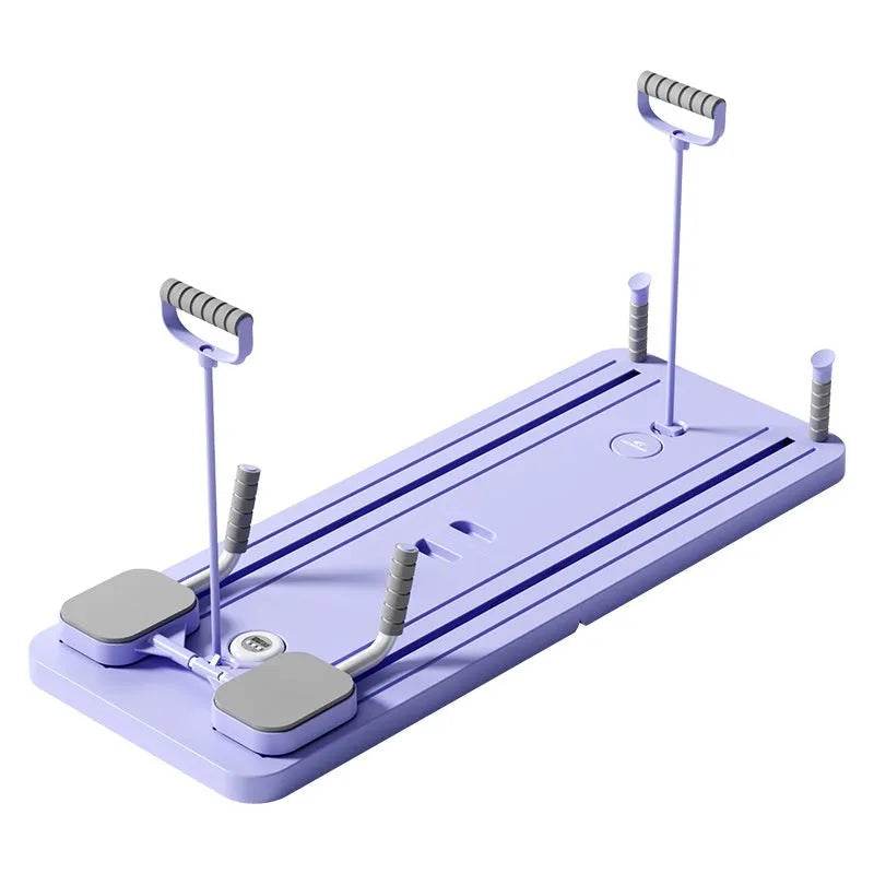 Standard purple fitness board with automatic rebound abdominal wheel for multi-functional exercises