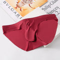 Men's ice silk seamless briefs with gun egg pouch design in multiple colour options