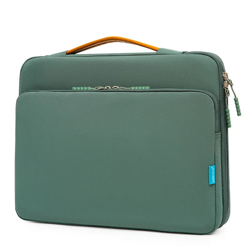 Laptop shock-proof liner bag in solid colour with Oxford cloth outer and velvet padding