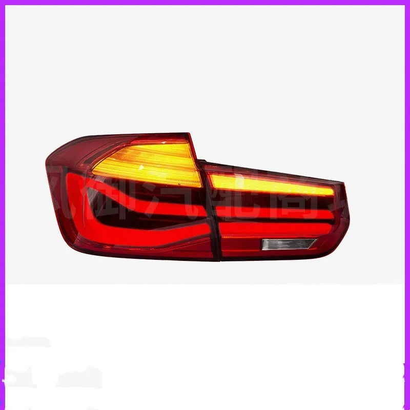 Modified LED tail light assembly for BMW 3 Series (2012-2015) in red or smoked black finish.