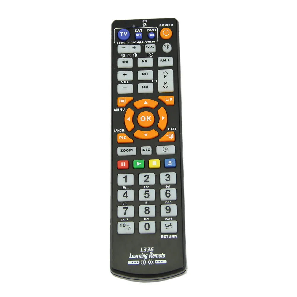 Black L336 learning remote control with full keys for home AV equipment operation
