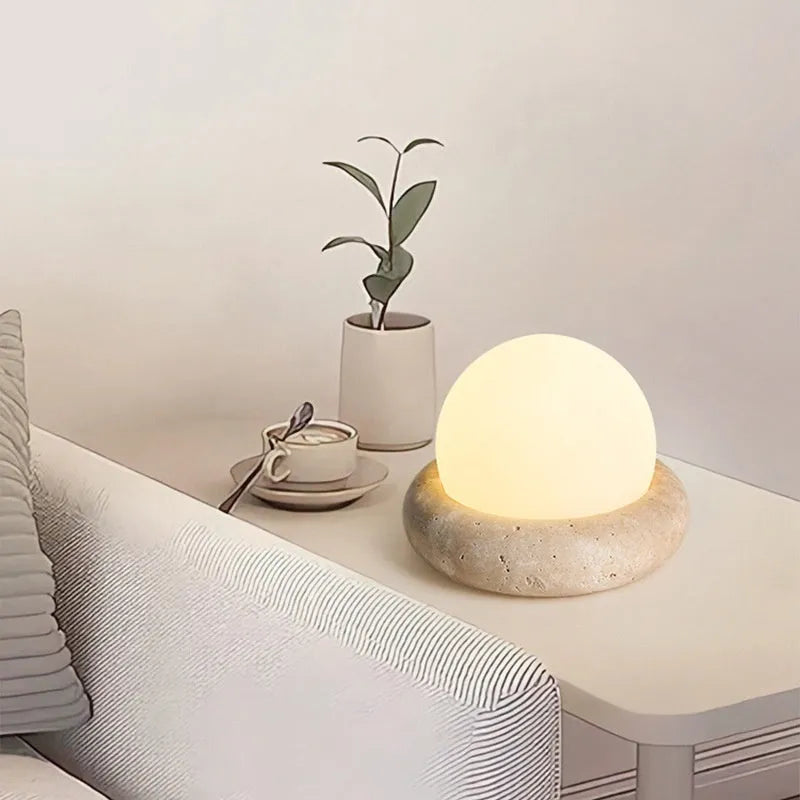 Modern cream bedside night light with remote control for children's rooms