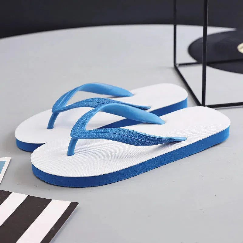 Fish label rubber beach flip-flops with non-slip deodorant soles in multiple colour options