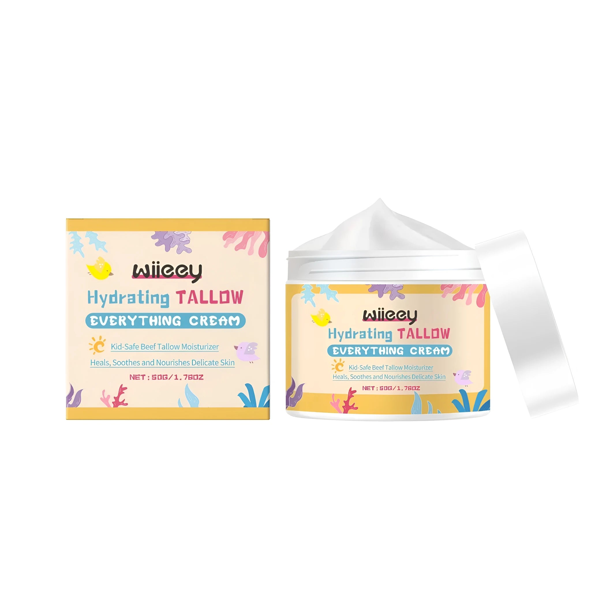 50g jar of Hydrating Tallow moisturising cream with shea butter and allantoin.