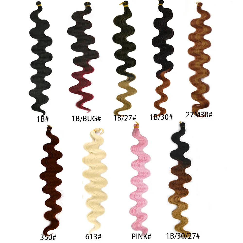 Wine red big wave synthetic hair extension 24 inches long with matte finish