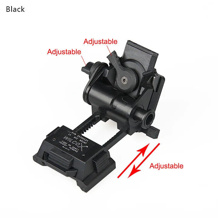 Metal alloy L4 G24 NVG fast helmet mount with OPS breakaway base in dark earth finish