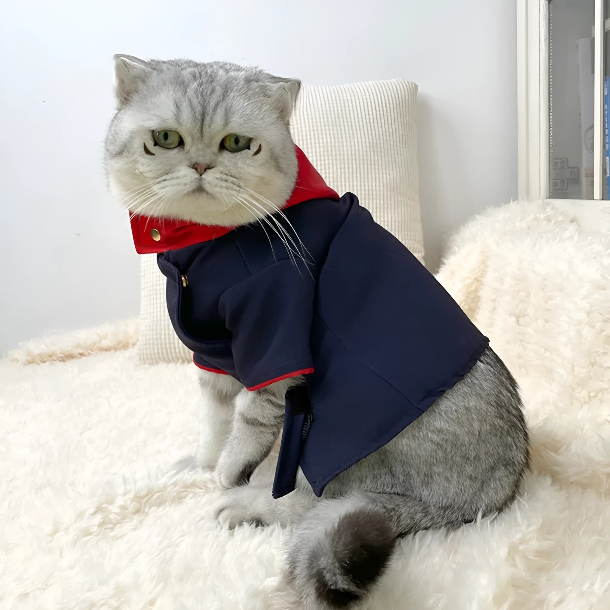 Tiger staff yuren coloured pet hoodie for cats and dogs as photo prop