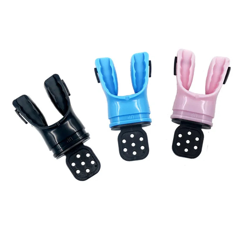 Edible silicone diving mouthpiece measuring 110mm long in various colour options