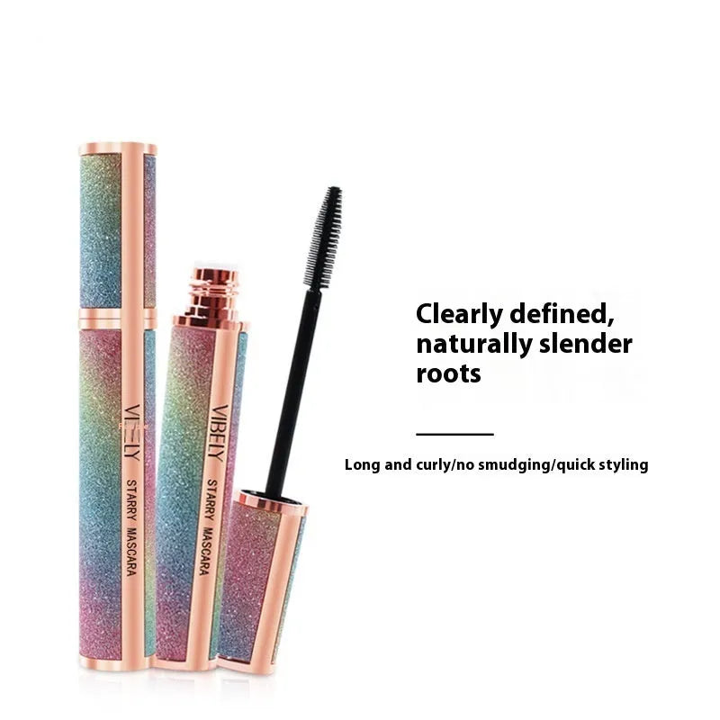 4D waterproof black mascara for long thick curling lashes with smudge-resistant formula