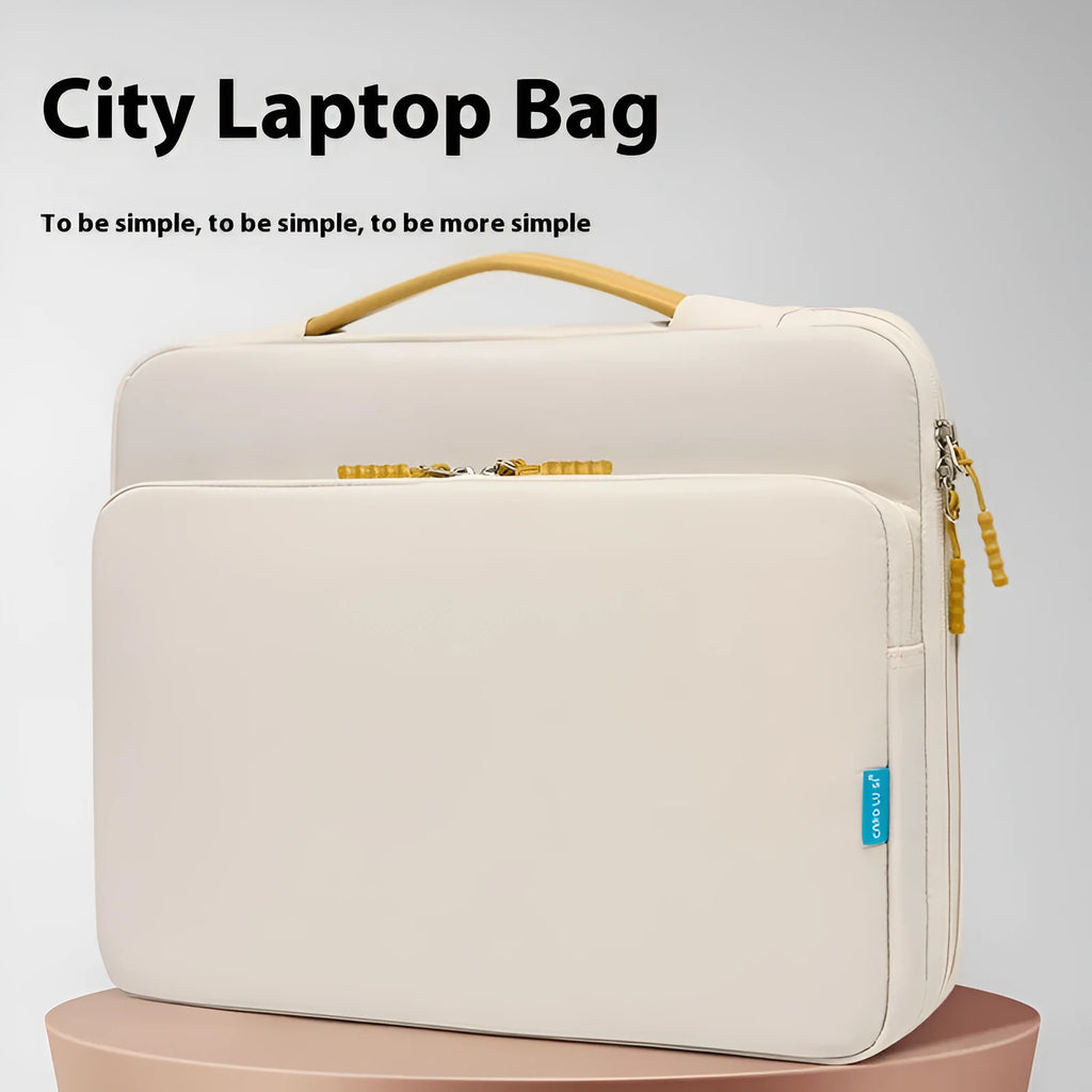 Laptop shock-proof liner bag in solid colour with Oxford cloth outer and velvet padding