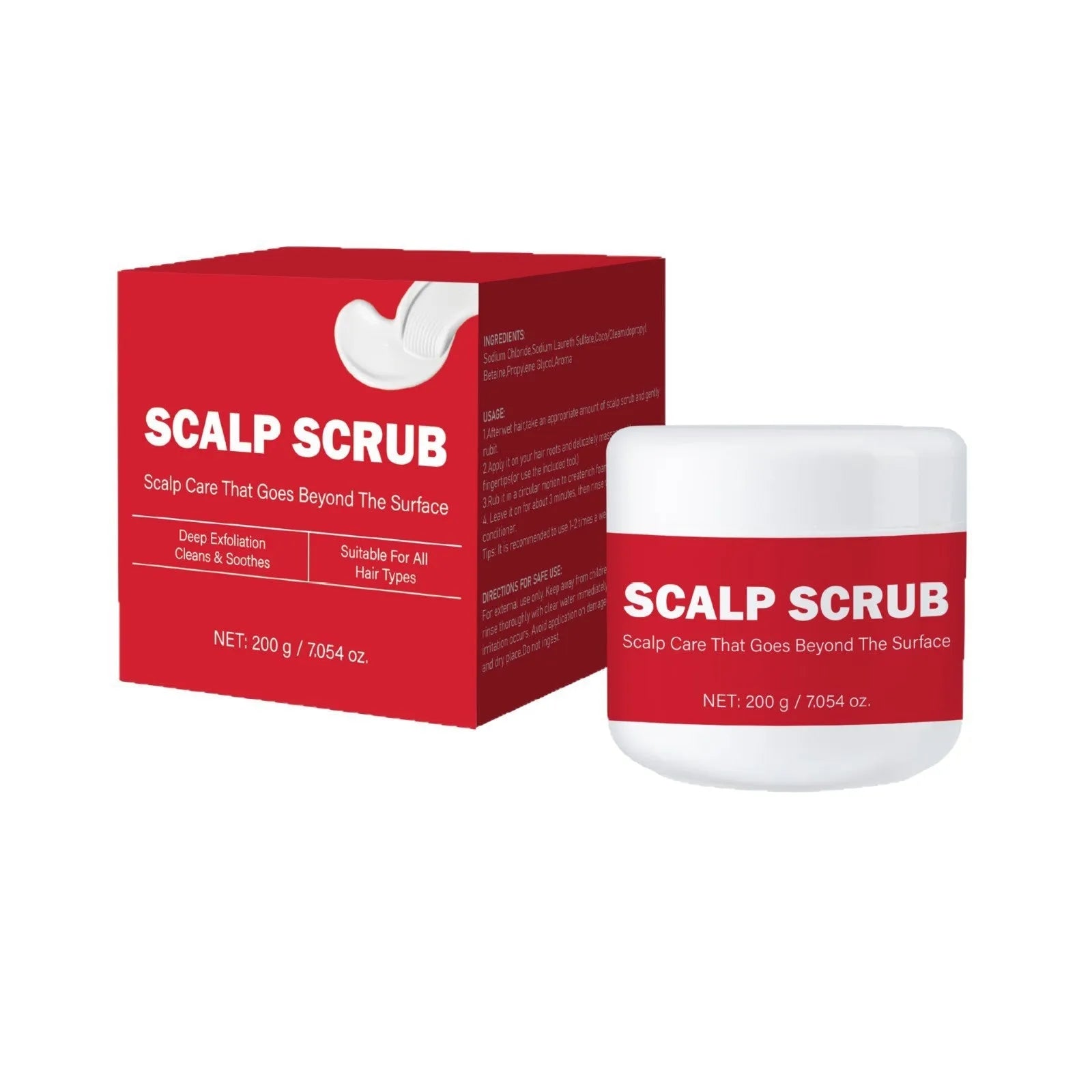 Exfoliating anti-dandruff scalp and facial shampoo bottle, 200g, FPB007 colour.