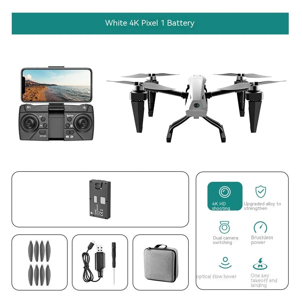Alloy KS66 UAV drone kit with remote control showing white and black colour options with camera