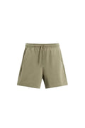 Loose-fitting polyester sports outfit set with short sleeve top and matching shorts in four colour options
