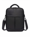 Black Oxford fabric men's messenger shoulder bag with dimensions 24cm x 11cm x 31cm