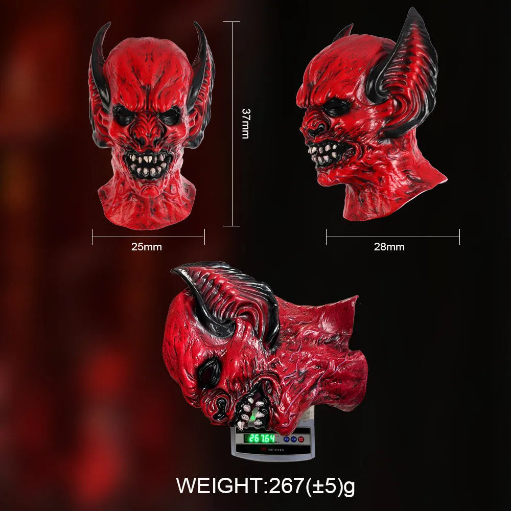 Red bat horror mask head cover made from RP foam for Halloween and costume parties