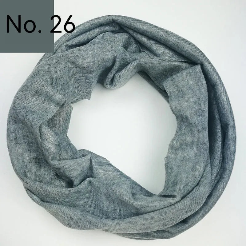 Seamless stretch polyester magic headscarf for outdoor sports in assorted colours.