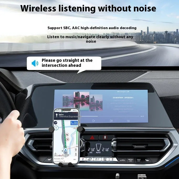 NAI USB car Bluetooth sound receiver with zinc alloy USB connector and copper 3.5mm audio jack in On Board Bluetooth Receiver colour