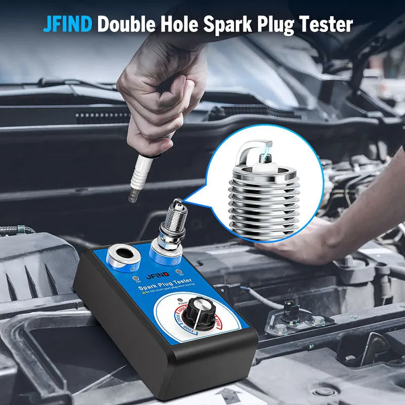 Car spark plug fault diagnostic tester showing B0198-1 and B0198-2 format options