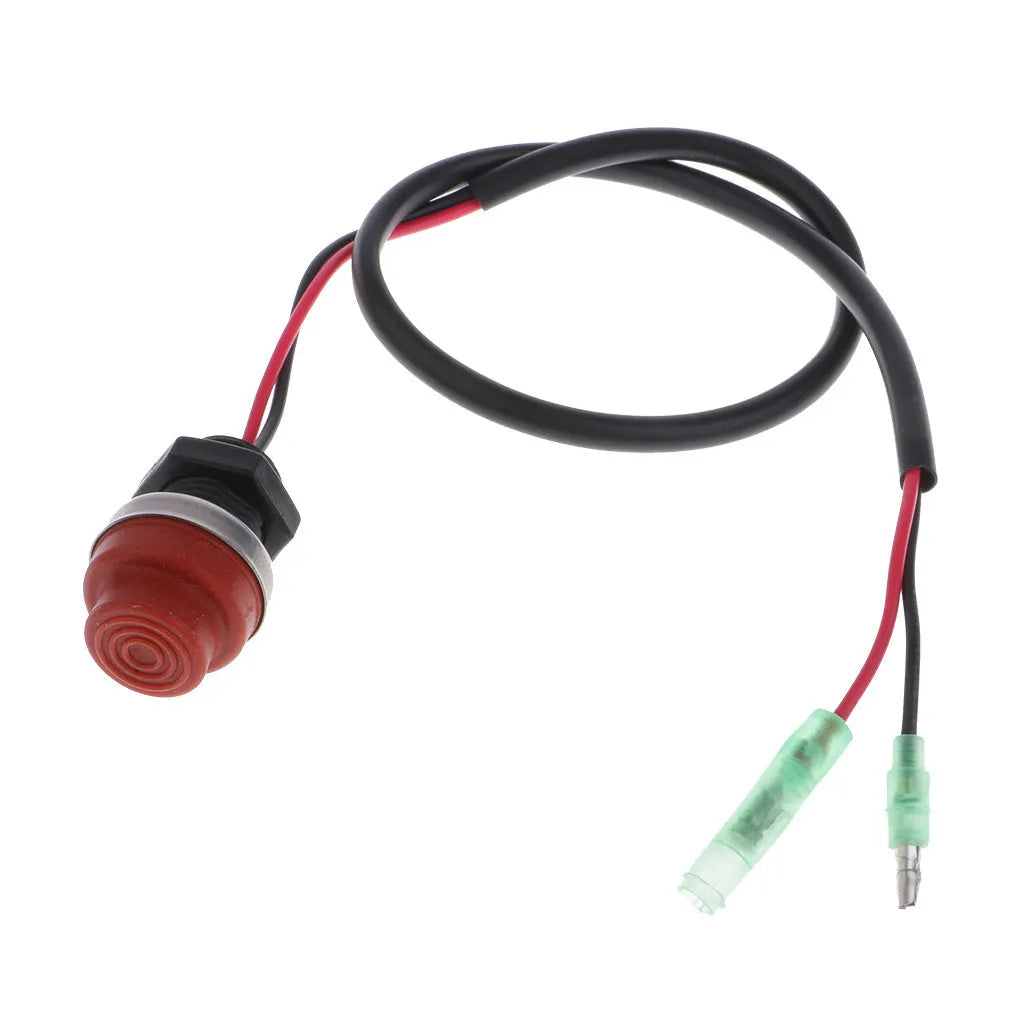 Yamaha marine engine stop switch with rope tether for outboard safety cut-off
