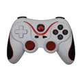 Upgraded X3 Bluetooth wireless game controller for Android phones, shown with optional mobile phone clip attached.